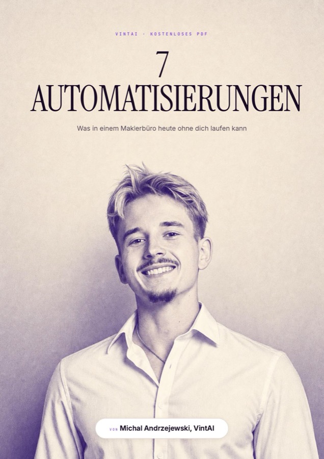Titelseite des PDF 7 Automatisierungen für Maklerbüros