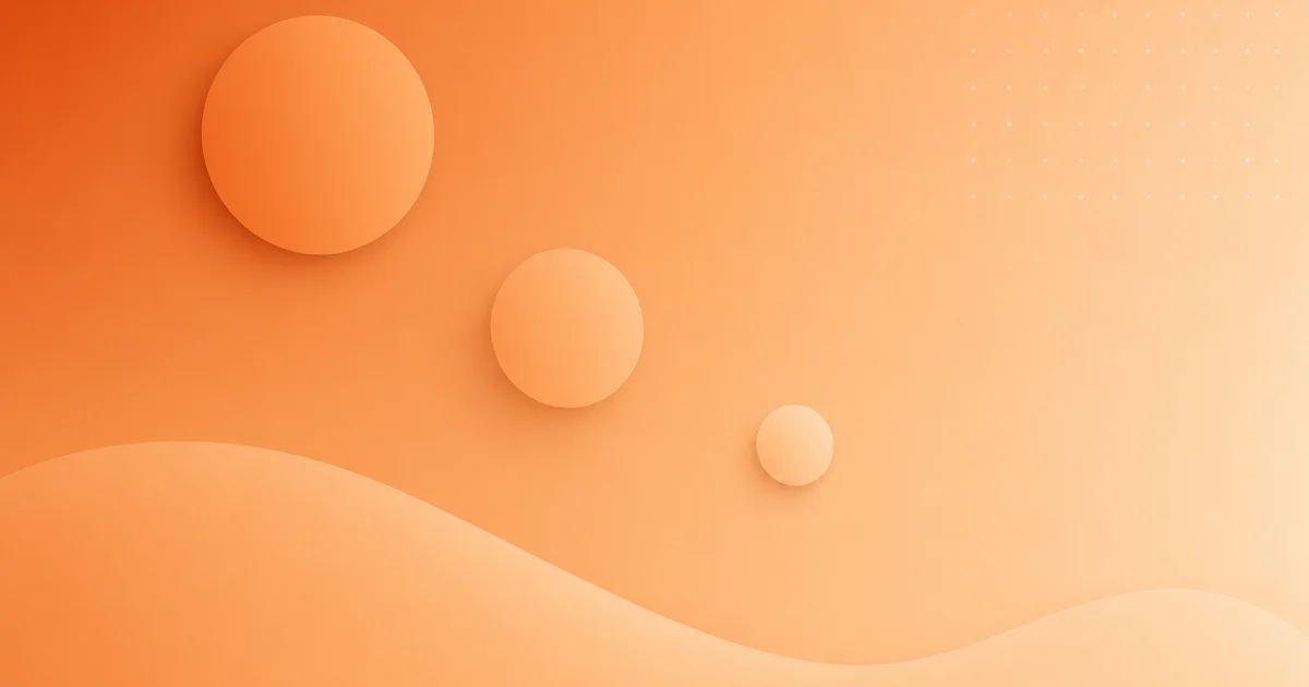 Abstrakte Verlaufsgrafik in Orange zum Artikel über mehrsprachige Lead-Kommunikation im Maklerbüro